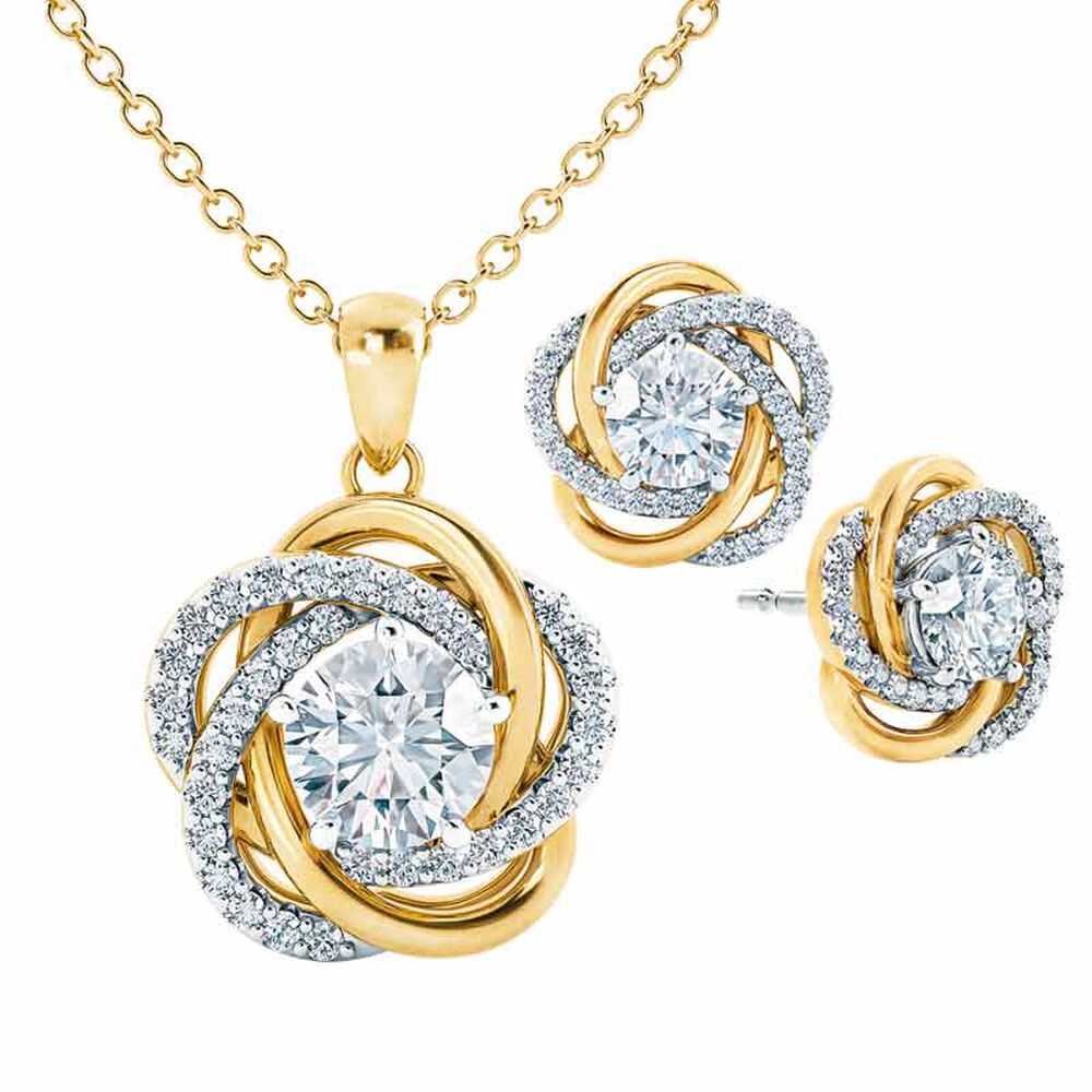 Perfekt gepaart Love Knot Pendant mat GRATIS passenden Ouerréng