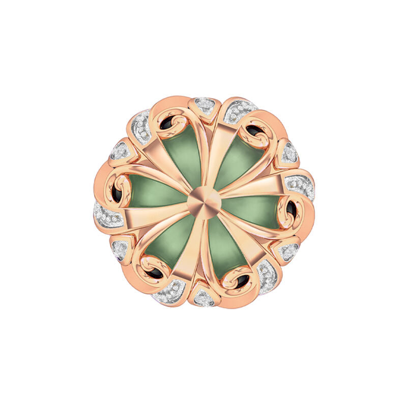 Kupfer Embrace Diamant & Jade Halskette