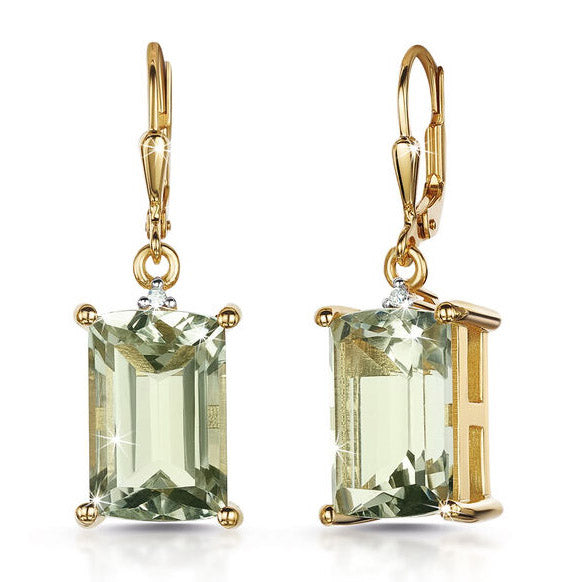 Honeydew Green Amethyst Drop Ouerréng